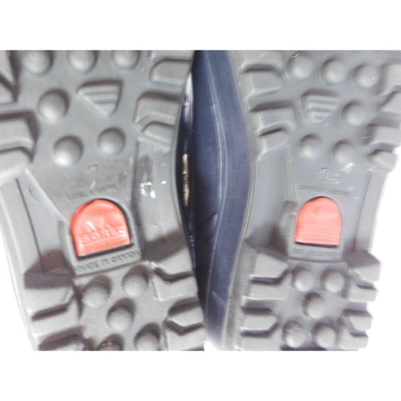 Vtg Sorel Hand Crafted Natural Rubber Women's Blue & Purple Laces Boots Size 7 - Picture 9 of 9